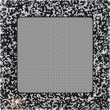 Вентиляционная решетка Kratki 17x17 Venus Swarovsky черно-серебристая