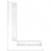 Вентиляционная решетка Kratki Люфт угловая левая белая 90 LUFT/NL/90/45S/B