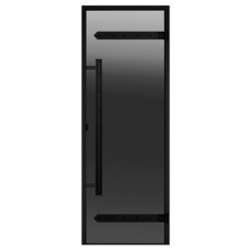Harvia Двери стеклянные LEGEND 7/19 черная коробка алюминий, стекло серое, арт. DA71902L