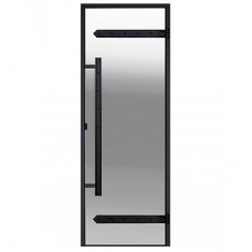 Harvia Двери стеклянные LEGEND 8/19 черная коробка алюминий, стекло прозрачное, арт. DA81904L