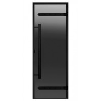 Harvia Двери стеклянные LEGEND 9/19 черная коробка алюминий, стекло серое, арт. DA91902L
