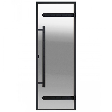 Harvia Двери стеклянные LEGEND 9/19 черная коробка алюминий, стекло прозрачное, арт. DA91904L