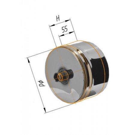 Заглушка с конденсатоотводом (430/0,5 мм) Ø 200-202 внутренняя